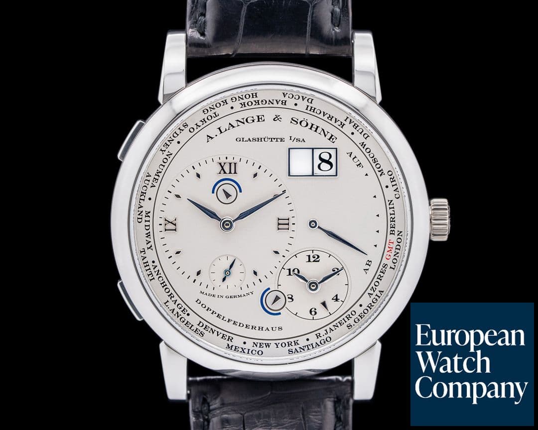 Image of A. Lange and Sohne 116.025 Lange 1 Time Zone Platinum Solid Silver Dial 2024