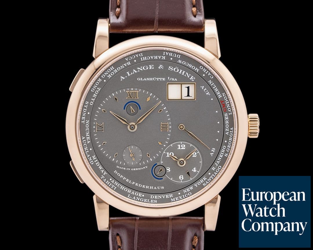 Image of A. Lange and Sohne 116.033 Lange 1 Time Zone Rose Gold Gray Dial