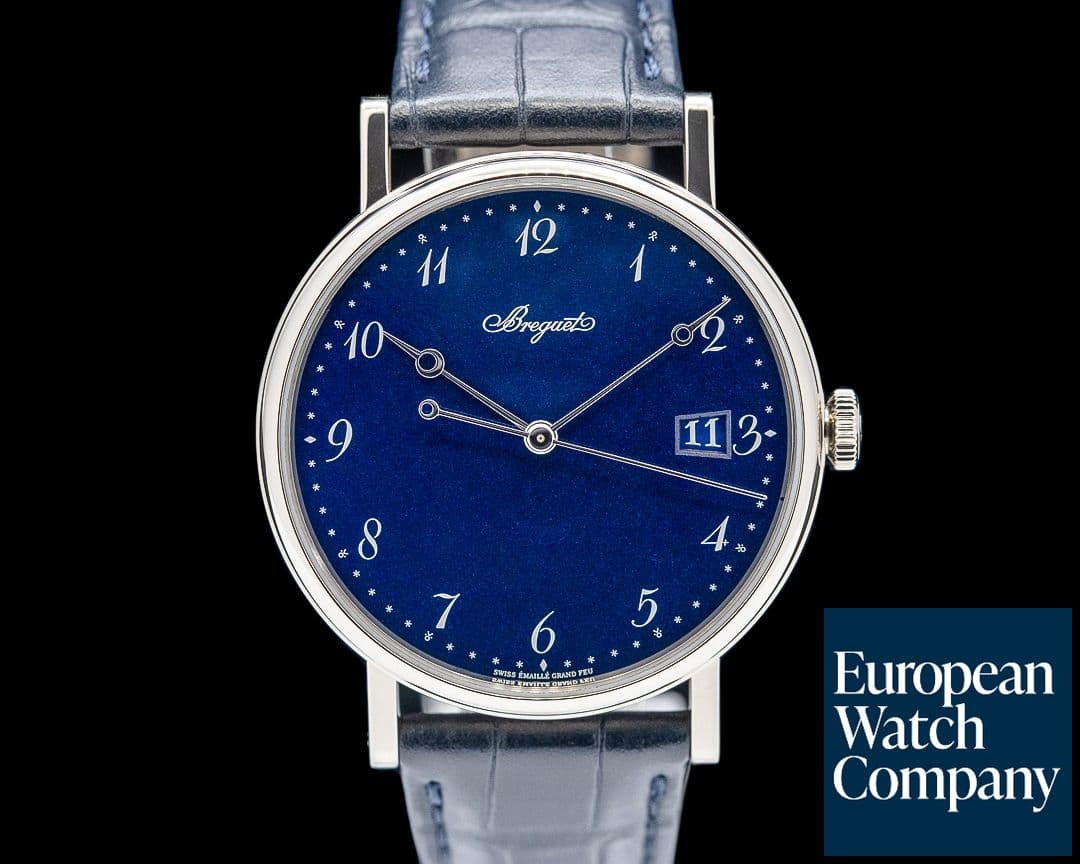 Image of Breguet 5177BB Classique 18K White Gold Grand Feu Blue Enamel Dial 2025