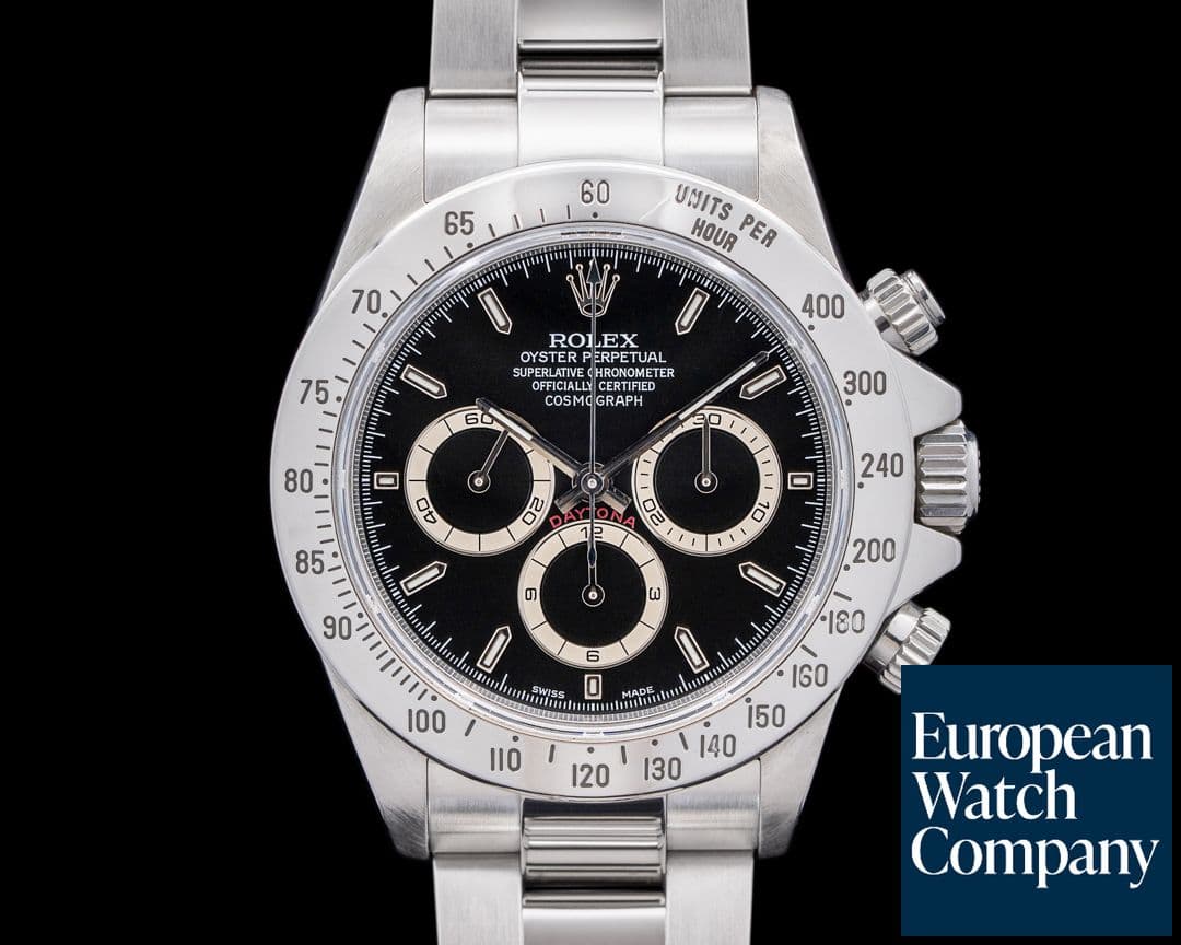 Image of Rolex 16520 Daytona Zenith SS Black Dial