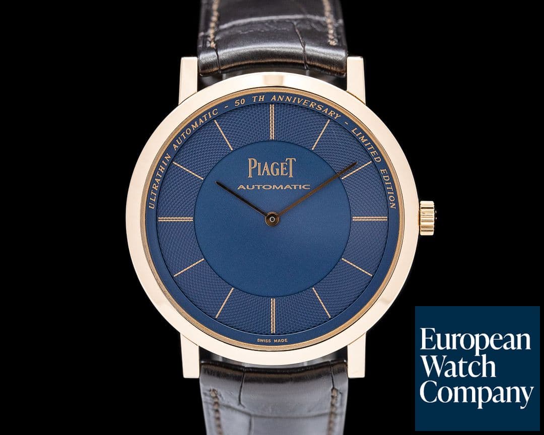 Image of Piaget G0A35132 Altiplano 18K Rose Gold Blue Dial 50th Anniversary LE