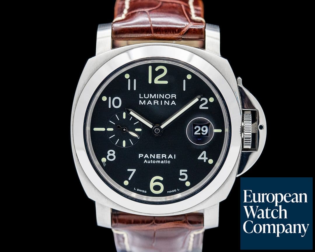 Image of Panerai PAM00164 Luminor Marina Automatic SS Black Dial