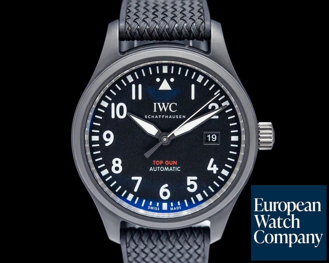 Image of IWC IW326901 Pilot's Watch Automatic Top Gun Ceramic Black Dial