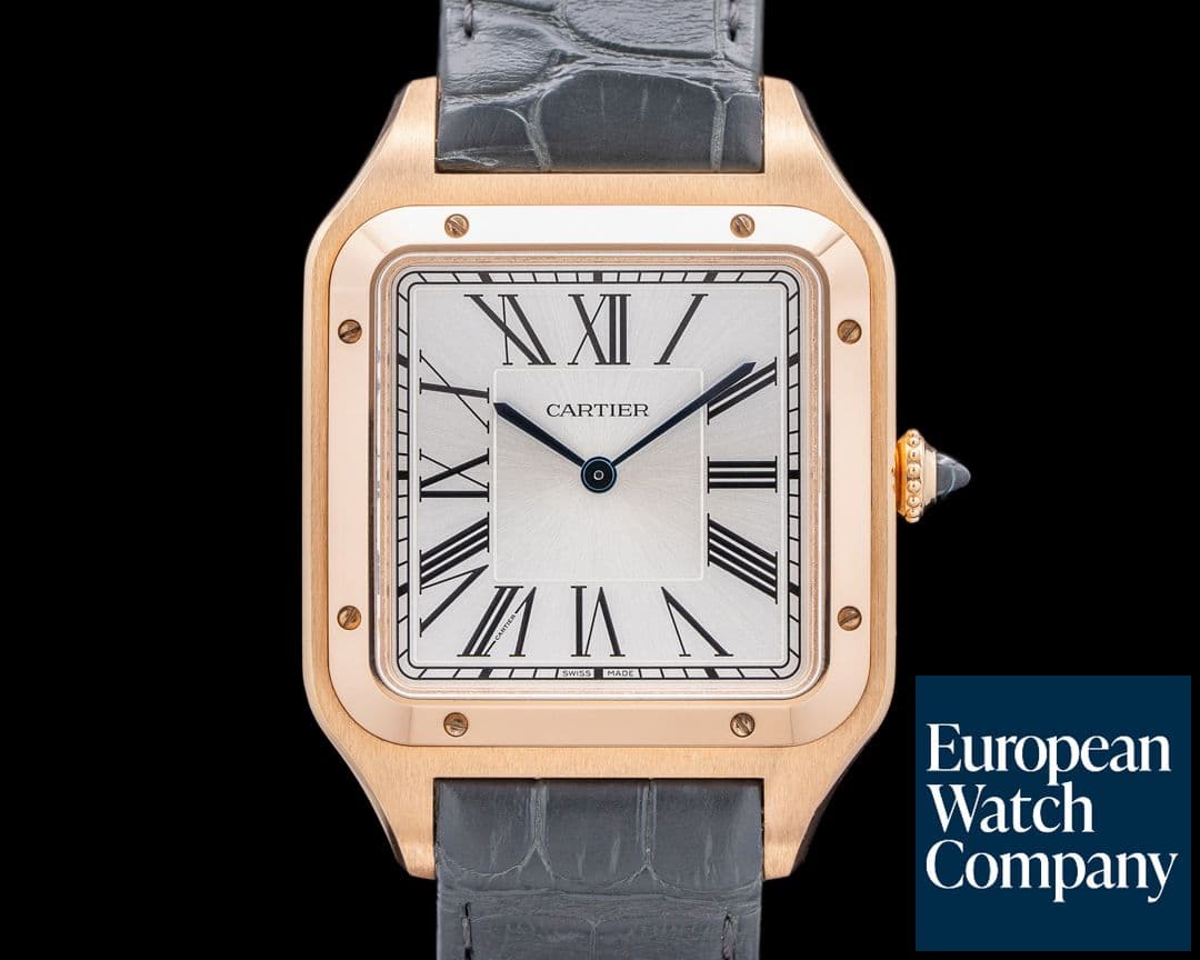 Image of Cartier WGSA0032 Santos-Dumont Extra-Large 18K Rose Gold Silver Dial 2024