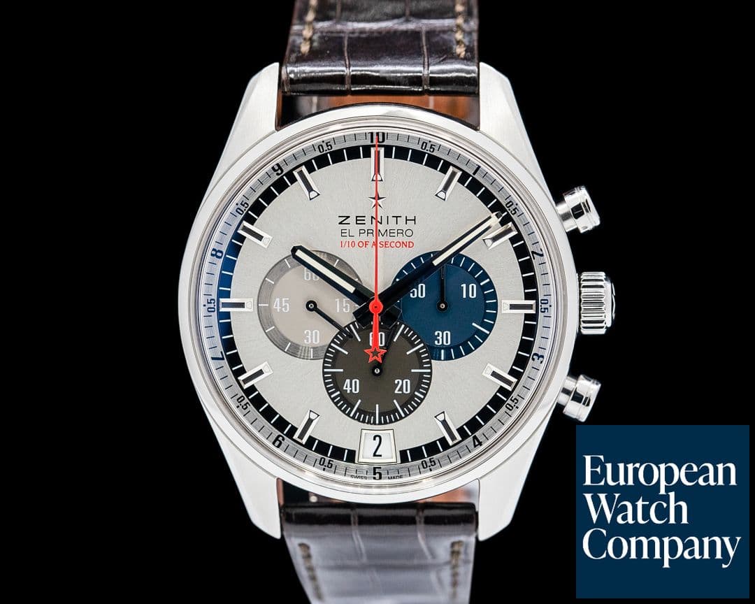Image of Zenith El Primero Striking 10th Chronograph SS Silver Dial