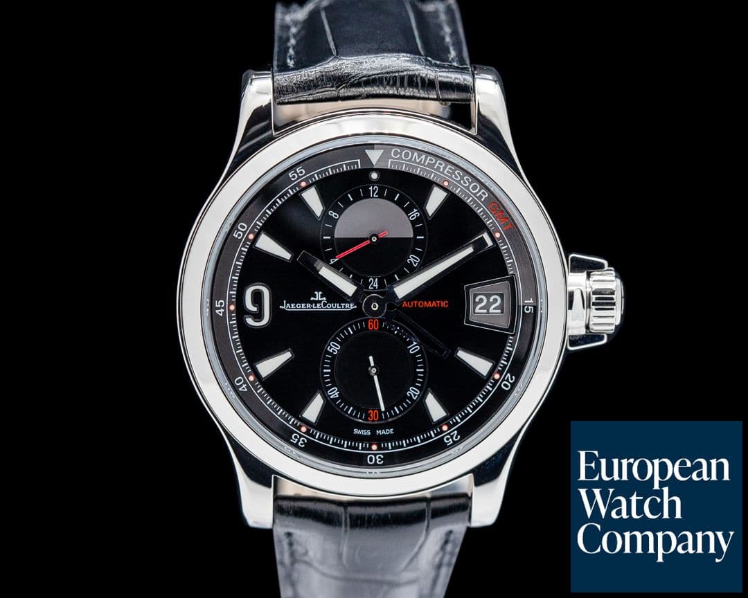Image of Jaeger LeCoultre Q1738471 Master Compressor GMT SS Black Dial
