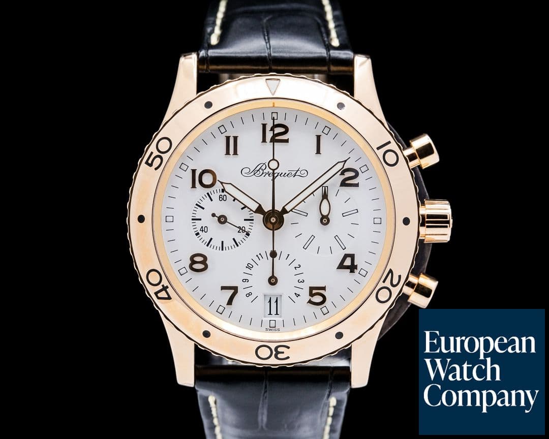 Image of Breguet 3820BR Type XX Transatlantique 18K Rose Gold White Dial
