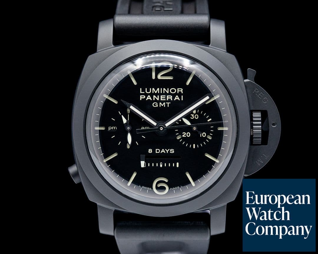 Image of Panerai PAM00317 Luminor 1950 Chrono Monopulsante 8 Days GMT Ceramic