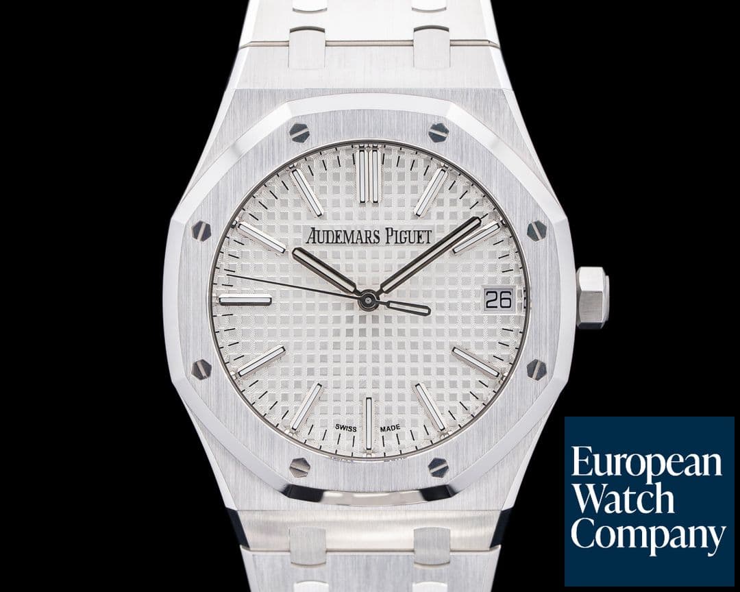 Image of Audemars Piguet 15510ST Royal Oak SS Silver Tapisserie Dial