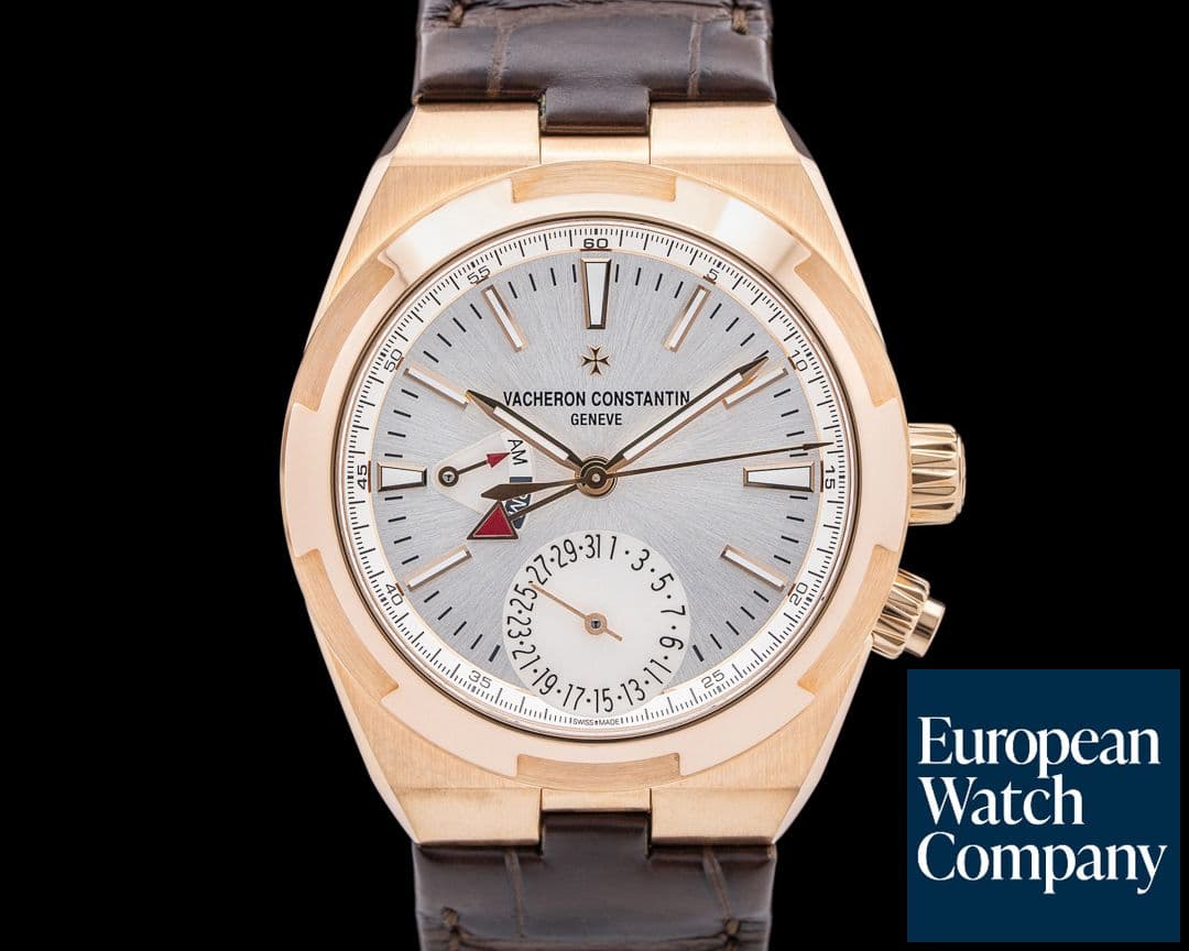 Image of Vacheron Constantin 7900V Overseas Dual Time 18K Rose Gold Silver Dial