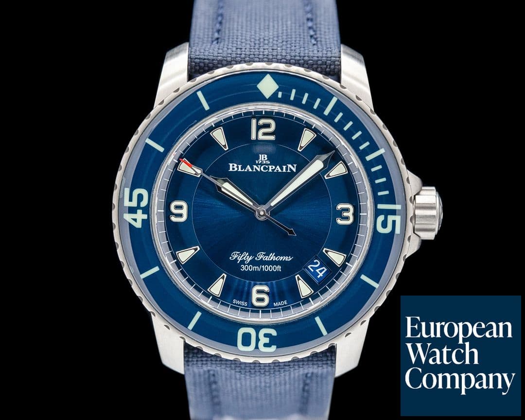 Image of Blancpain 5015 Fifty Fathoms Titanium Blue Dial