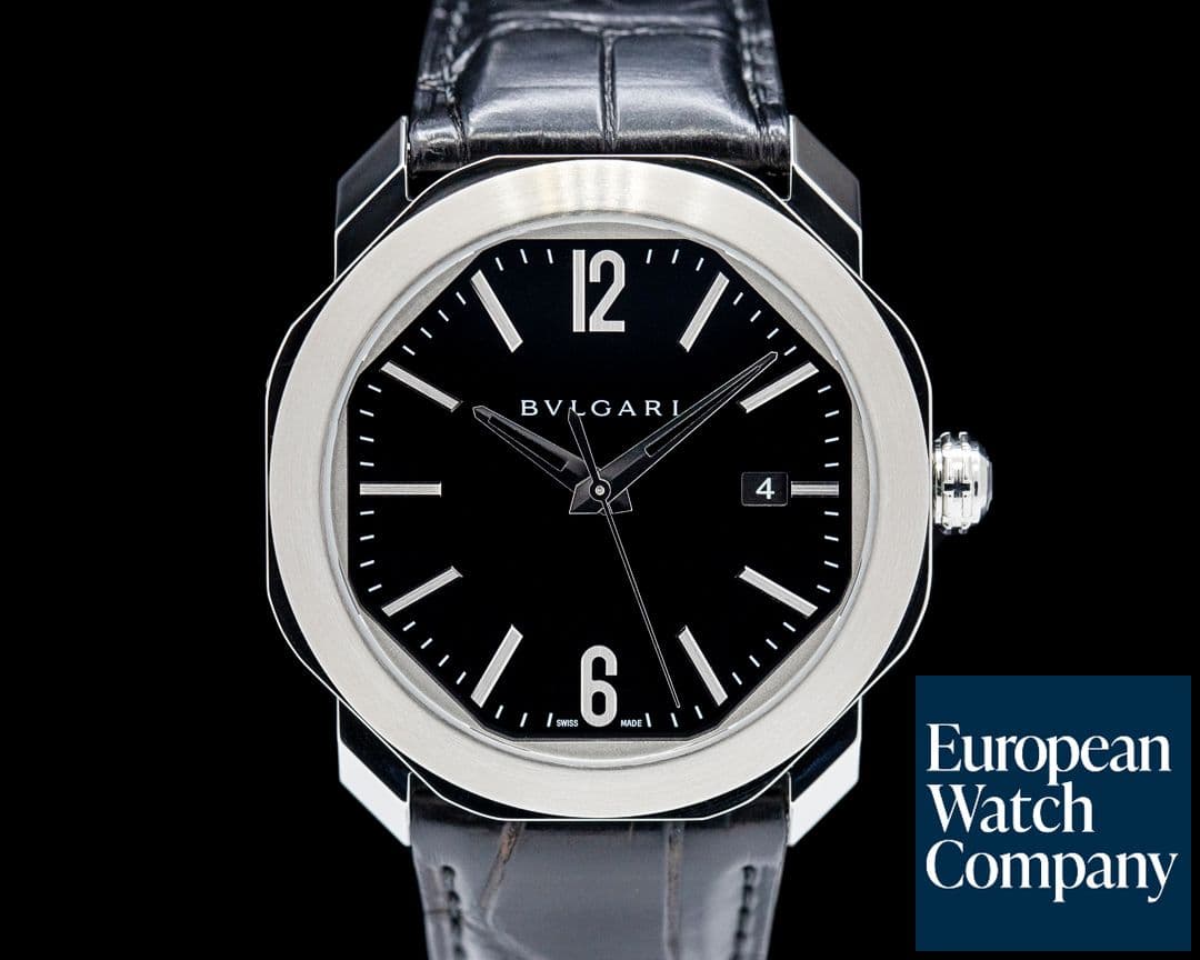 Image of Bulgari 103084 Octo Roma SS Black Dial