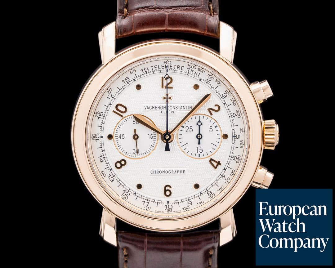 Image of Vacheron Constantin 47120 Malte Chronograph 18K Rose Gold Silver Dial