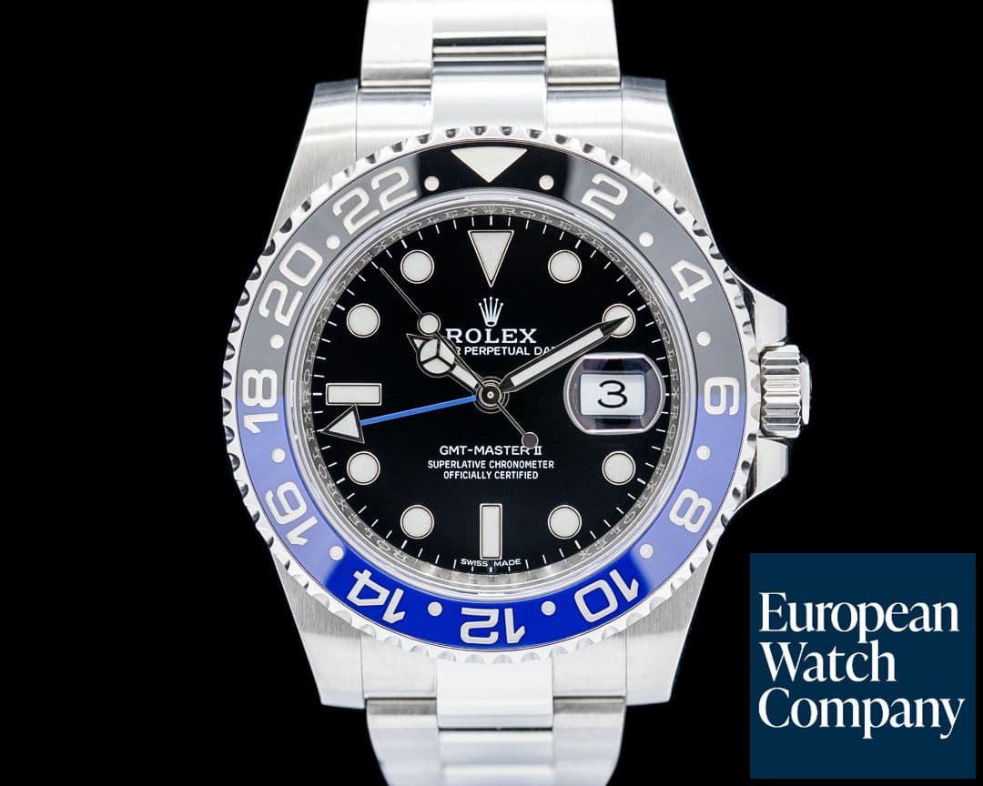 Image of Rolex 116710BLNR GMT-Master II Batman SS Black Dial