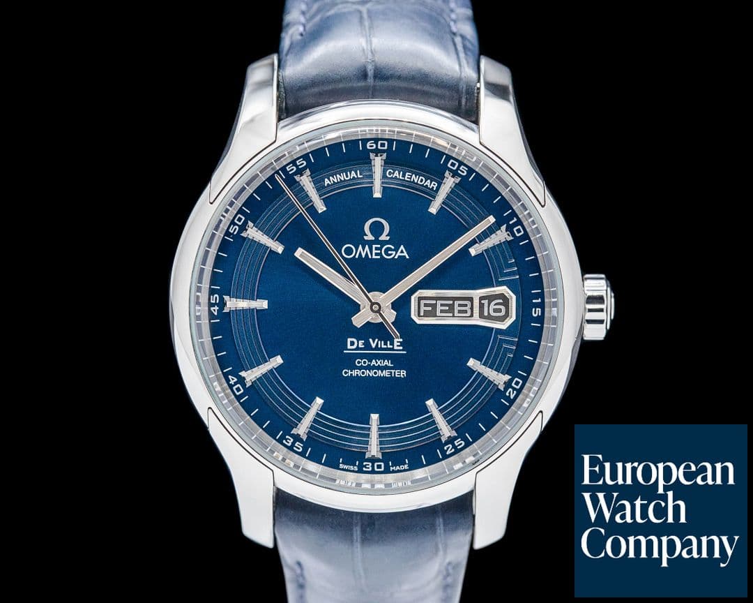 Image of Omega De Ville Hour Vision SS Blue Dial