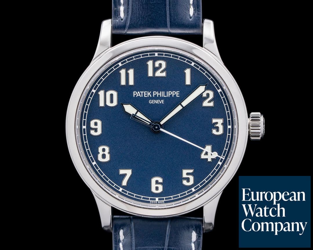 Image of Patek Philippe 5522A Calatrava Pilot SS Blue Dial LIMITED