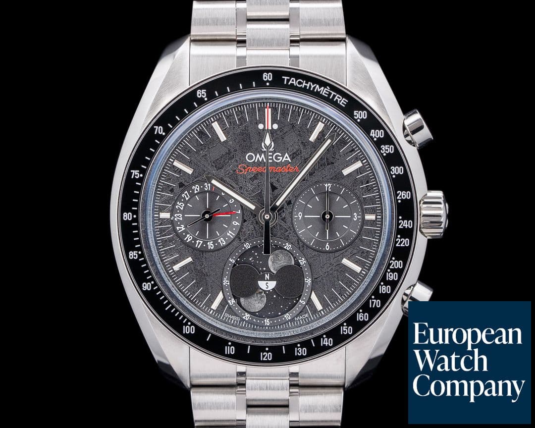 Image of Omega Speedmaster Moonphase SS Black Meteorite Dial 2025 UNWORN