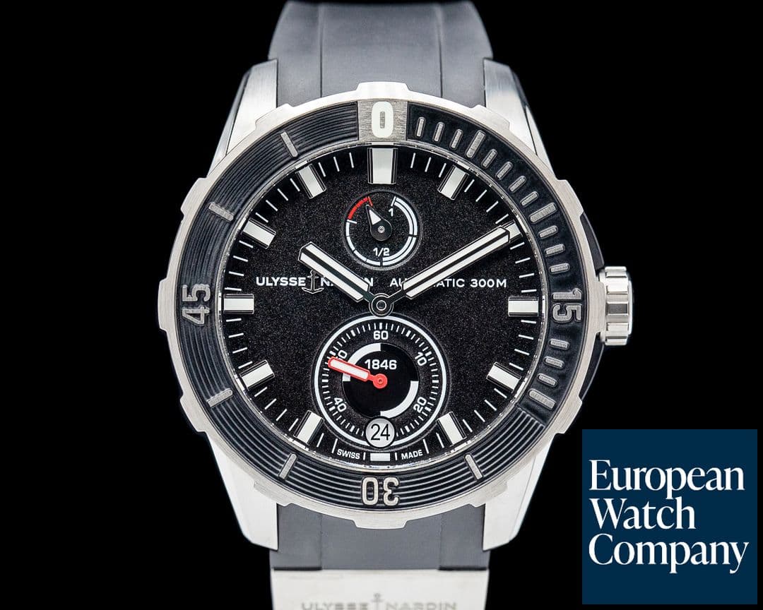 Image of Ulysse Nardin 1183 Diver Chronometer Titanium Black Dial