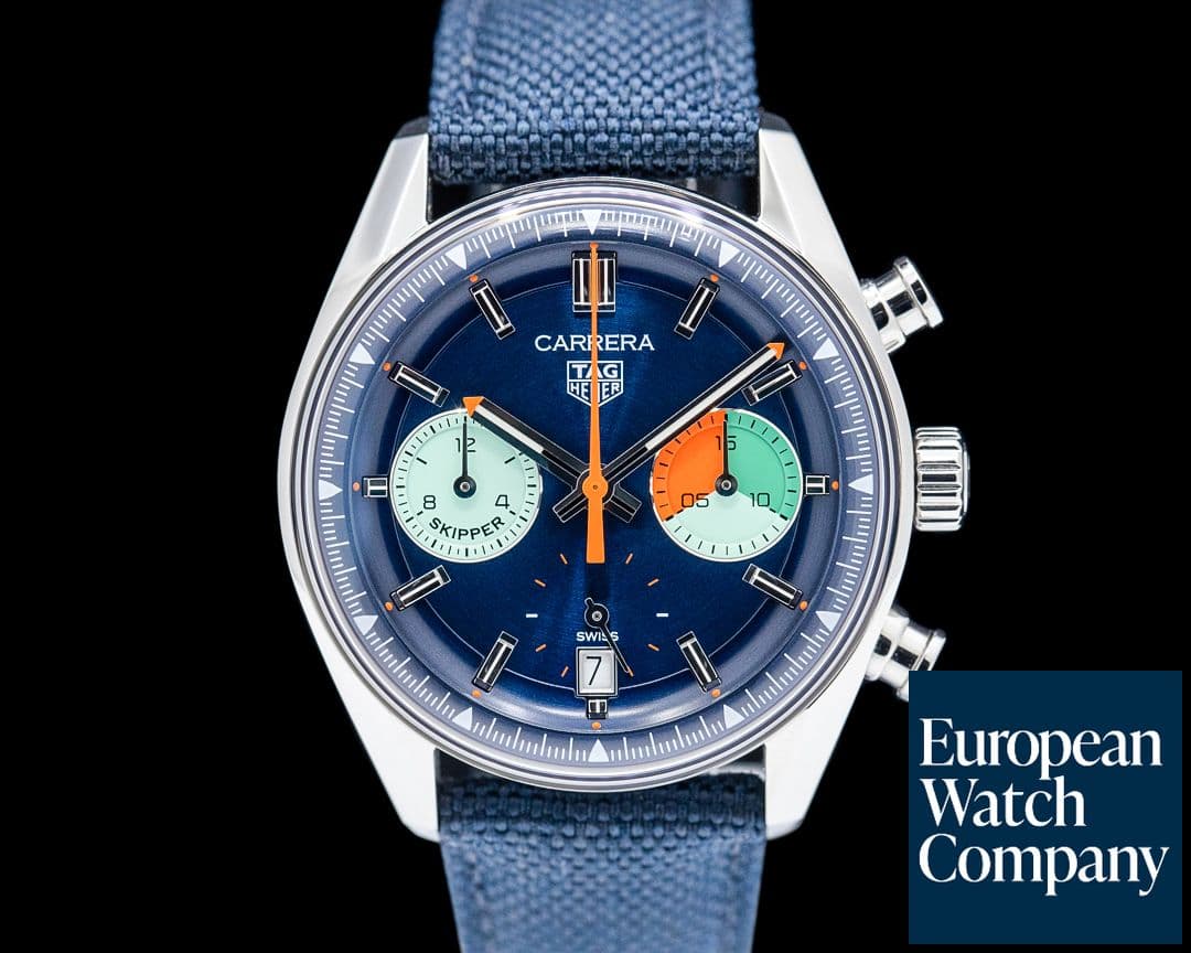 Image of TAG Heuer CBS2213 Carrera Skipper SS Multi-color Blue Dial LIMITED