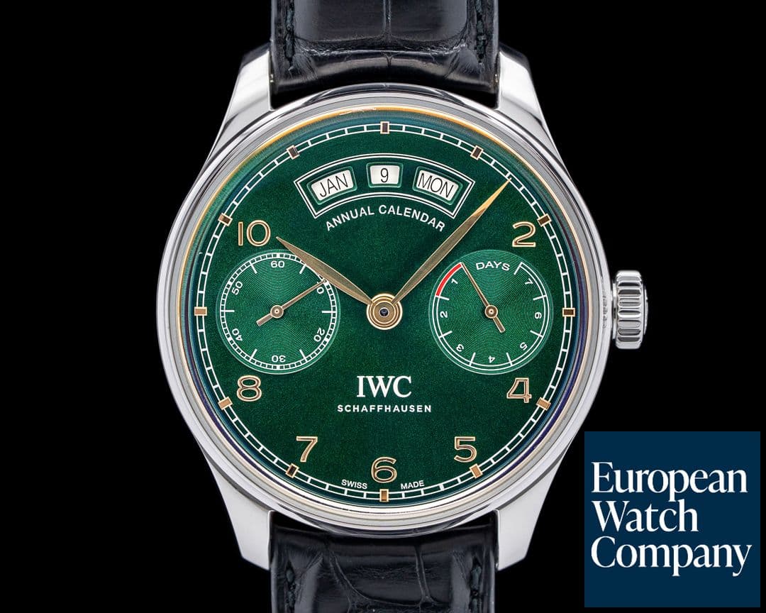 Image of IWC IW503510 Portugieser Annual Calendar SS Green Dial LIMITED