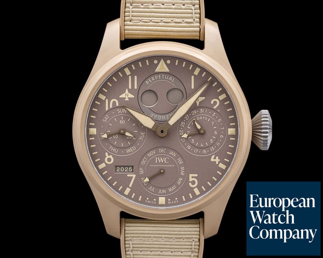 Image of IWC Perpetual Calendar Top Gun Mojave Desert Ceramic Brown Dial LIMITED