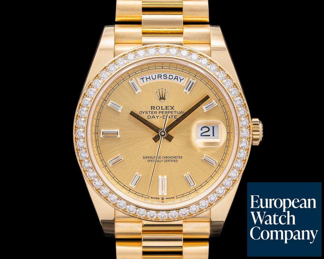 Image of Rolex 228348RBR Day-Date 18K YG Diamond Bezel Champagne Dial