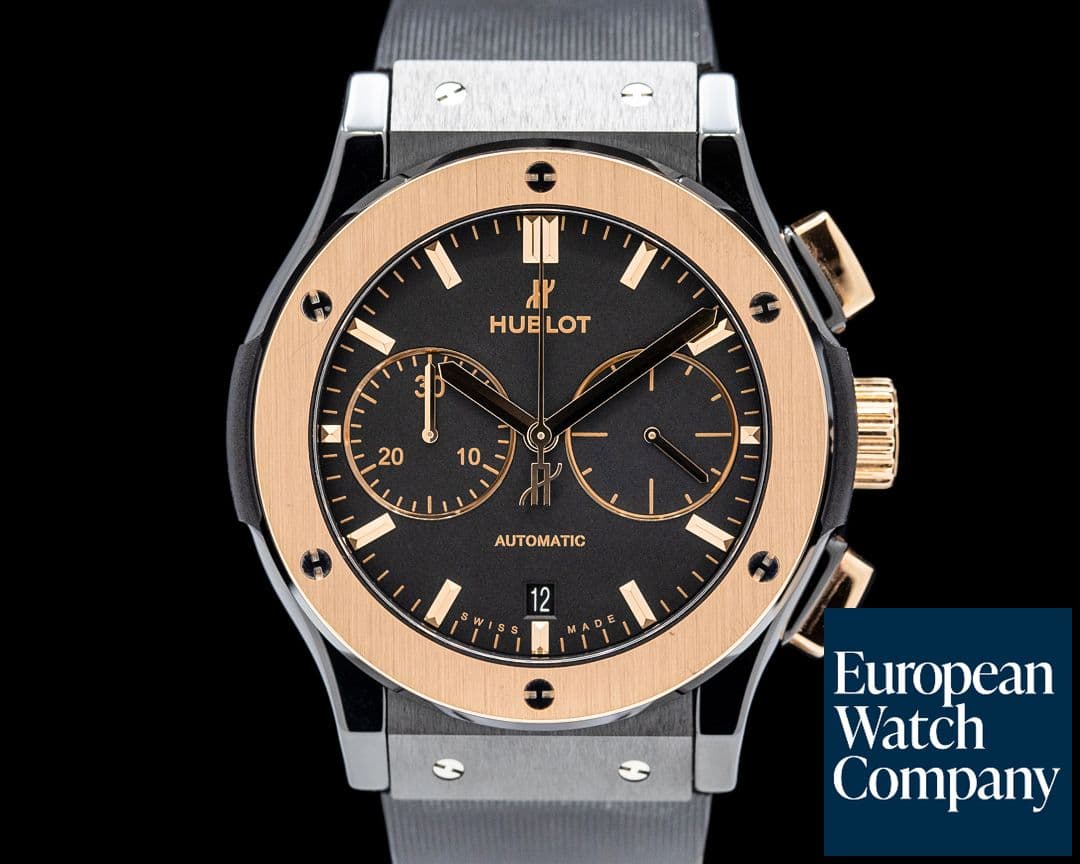 Image of Hublot Classic Fusion Chronograph Ceramic King Gold Black Dial