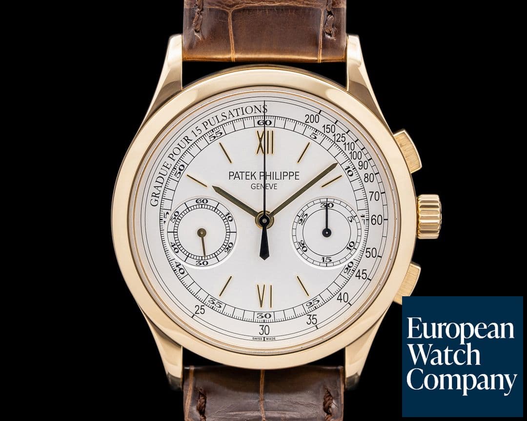 Image of Patek Philippe 5170J Chronograph 18K Yellow Gold Silver Dial