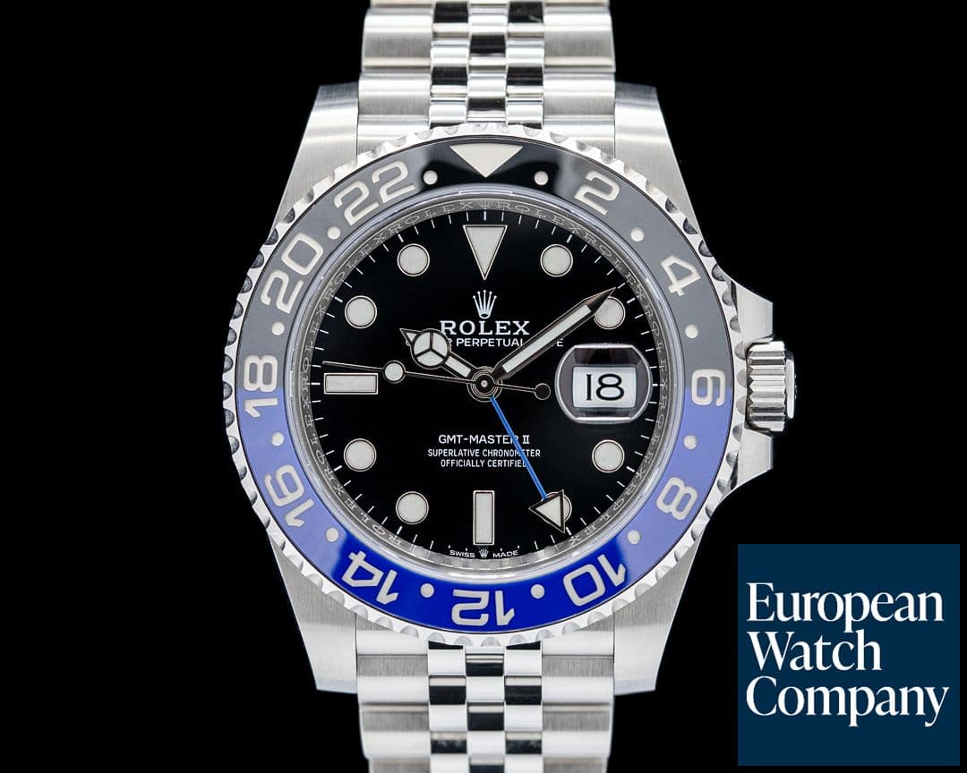Image of Rolex 126710BLNR GMT Master II "Batgirl" Jubilee SS Black Dial