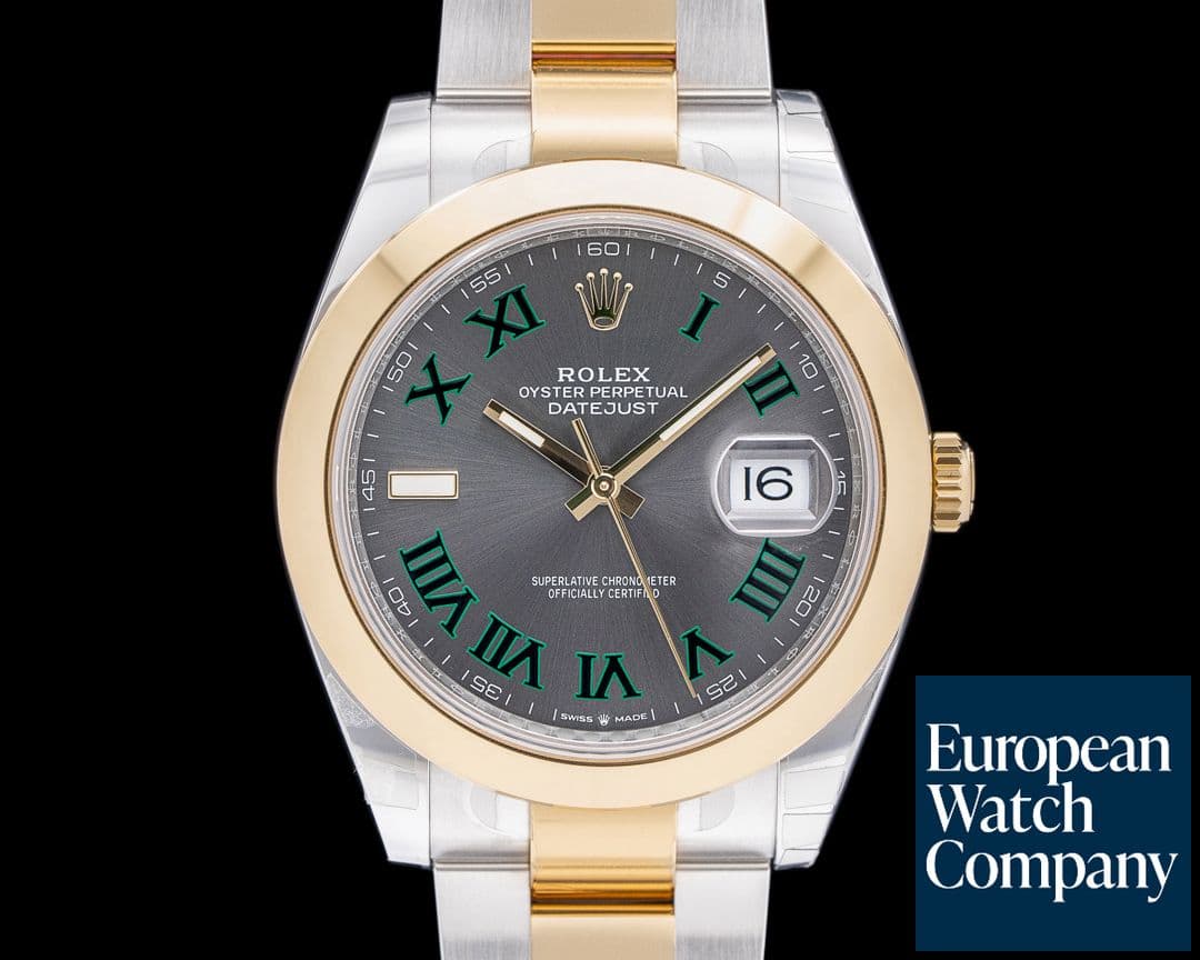 Image of Rolex 126303 Datejust 41 Wimbledon Oystersteel / 18K YG Gray Roman Dial 2025