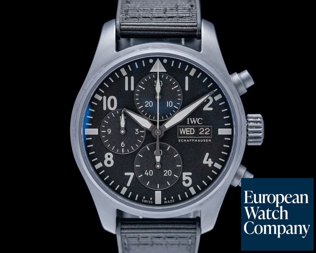 Image of IWC IW388106 Pilot Chronograph 41MM TOP GUN Ceratanium Black Dial
