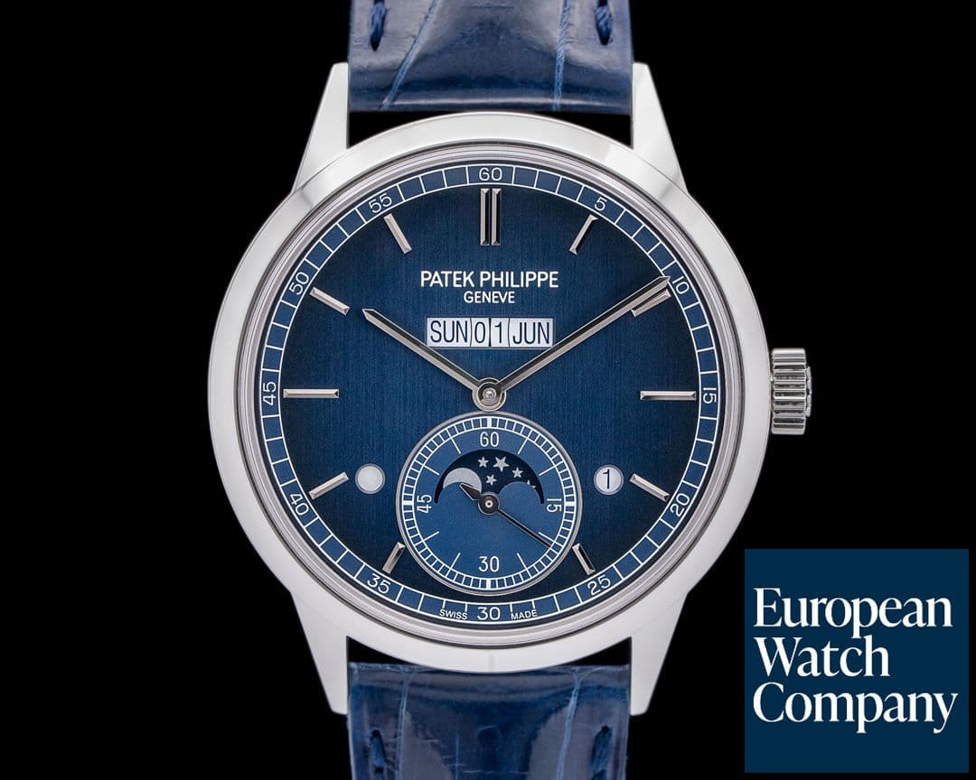 Image of Patek Philippe 5236P In-line Perpetual Calendar Platinum Blue Dial