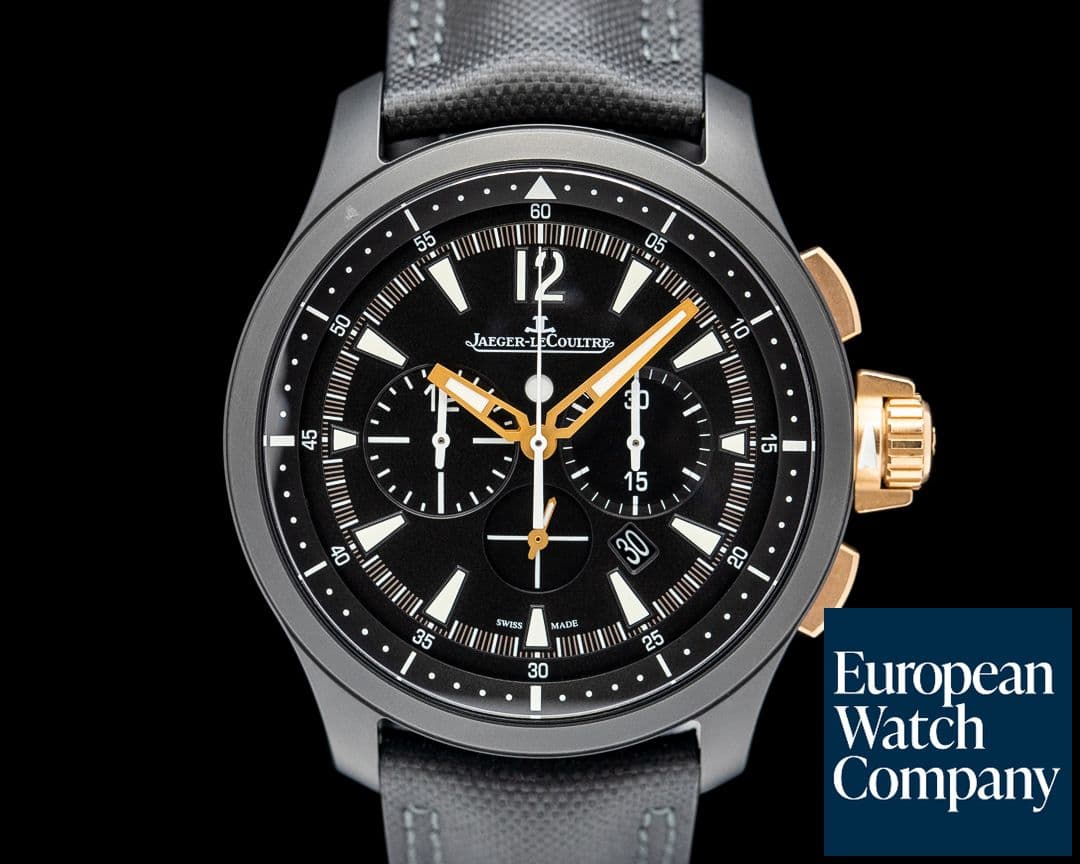 Image of Jaeger LeCoultre Q205L570 Master Compressor Chronograph Ceramic 18K RG Black Dial