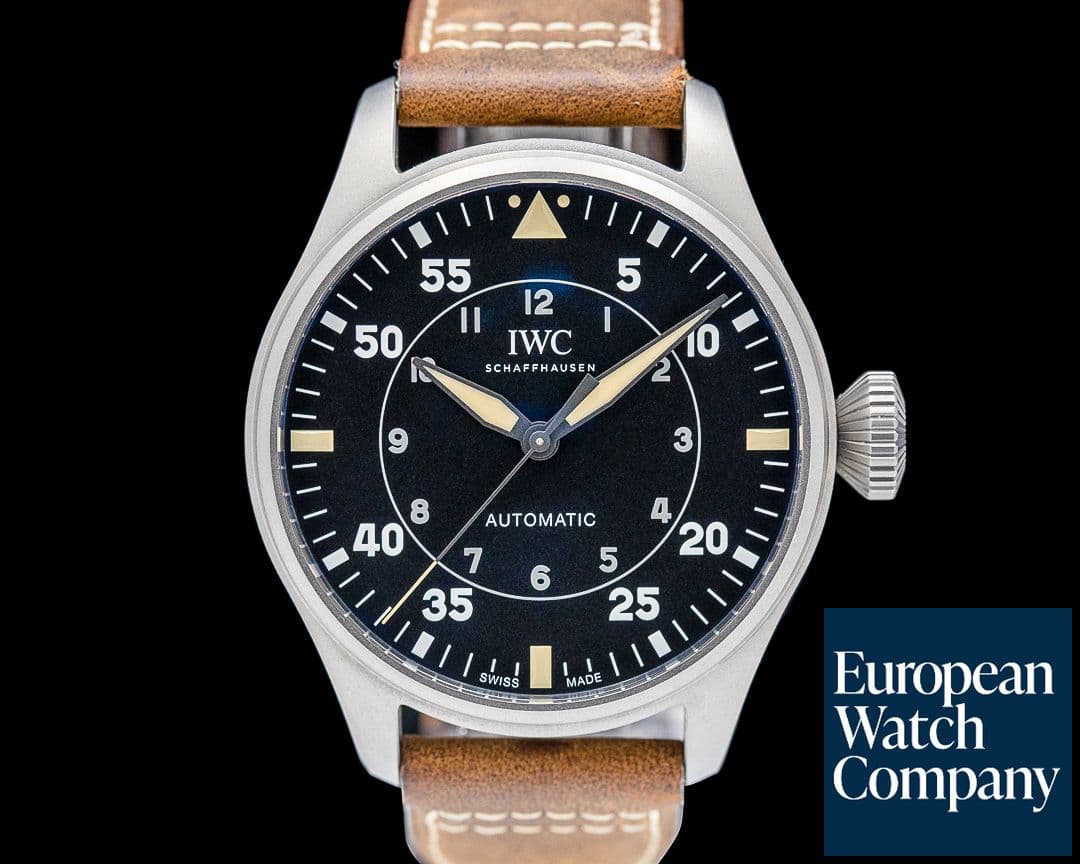 Image of IWC IW329701 Big Pilot 43MM Spitfire Titanium Black Dial