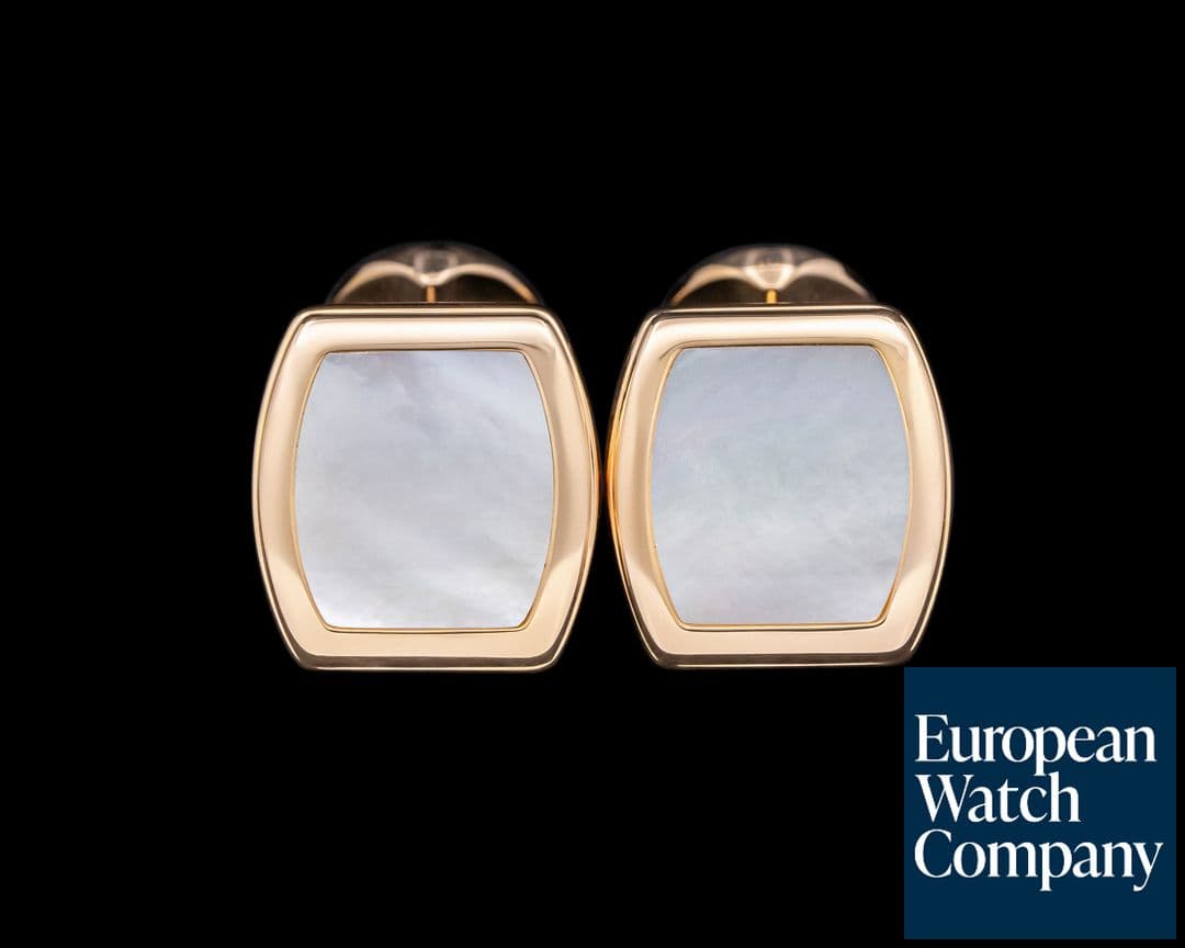 Image of Vacheron Constantin Mens Cufflinks 18K Yellow Gold Mother of Pearl