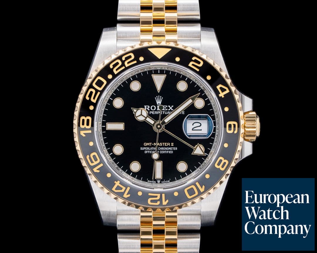 Image of Rolex 126713GRNR GMT-Master II Two-Tone SS / 18K Yellow Gold Black Dial 2025