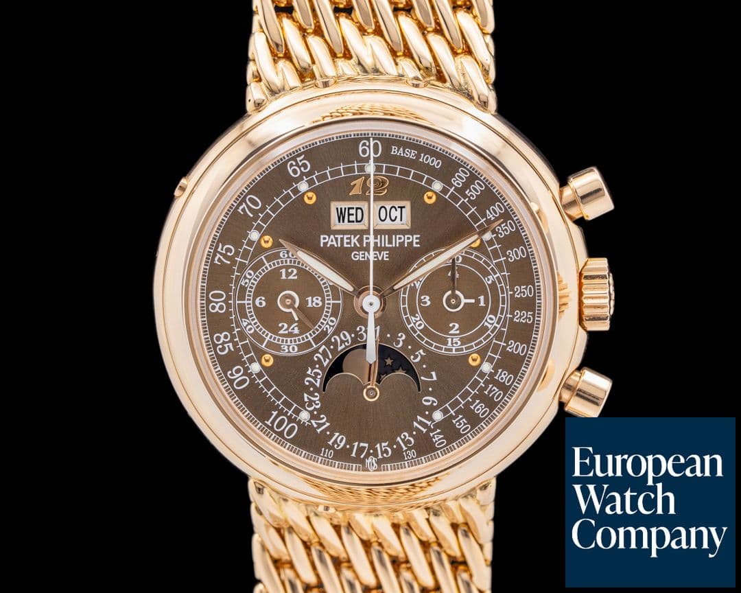 Image of Patek Philippe 3970/2R Perpetual Calendar Chronograph 18K RG UNIQUE Brown Dial