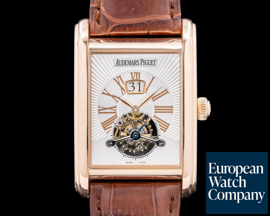 Image of Audemars Piguet 26009OR Edward Piguet Tourbillon 18K Rose Gold Silver Dial