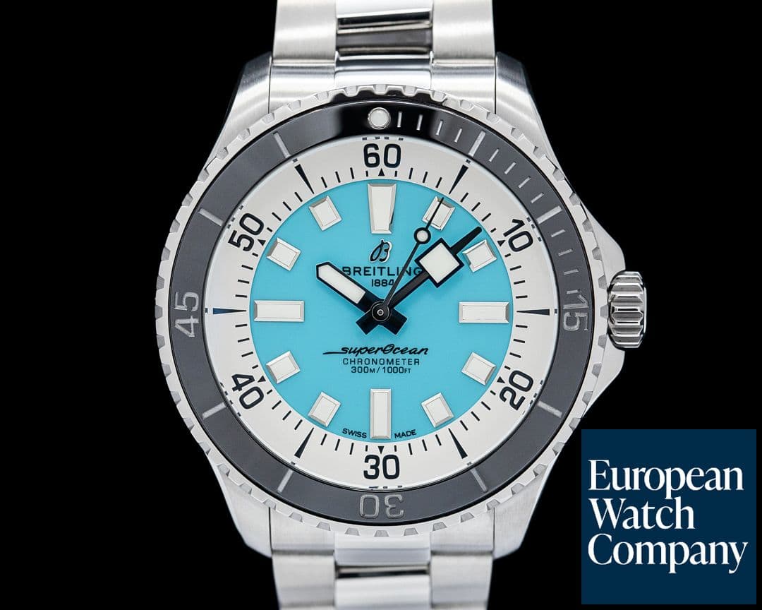 Image of Breitling A17376211L2A1 Superocean Automatic 44MM SS Turquoise Dial