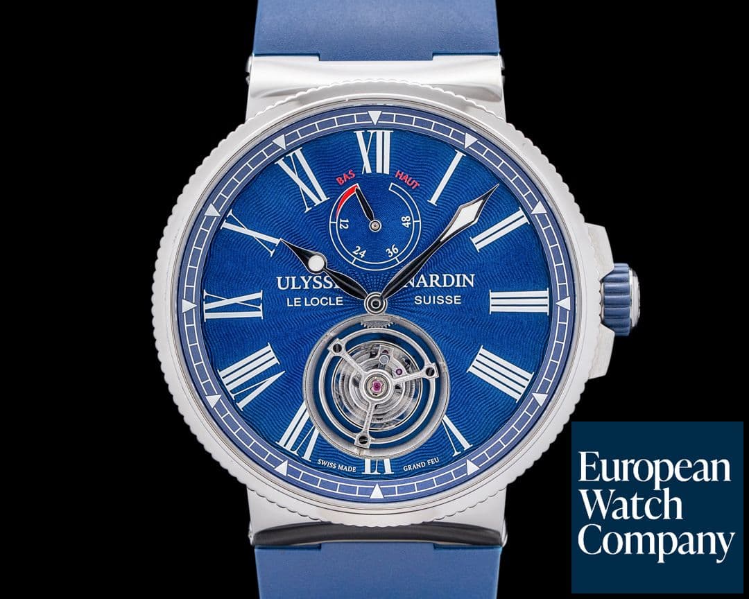 Image of Ulysse Nardin Marine Tourbillon SS Blue Enamel Dial