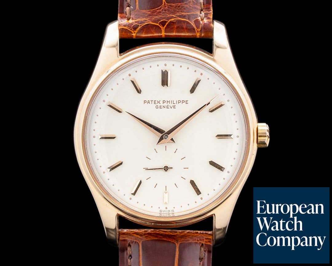 Image of Patek Philippe 2526R Calatrava Automatic 18K Rose Gold Ivory Enamel Dial