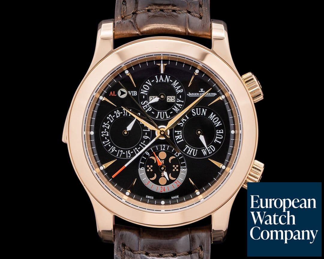 Image of Jaeger LeCoultre Q163247A Master Grand Reveil Perpetual Alarm 18K RG Black Dial