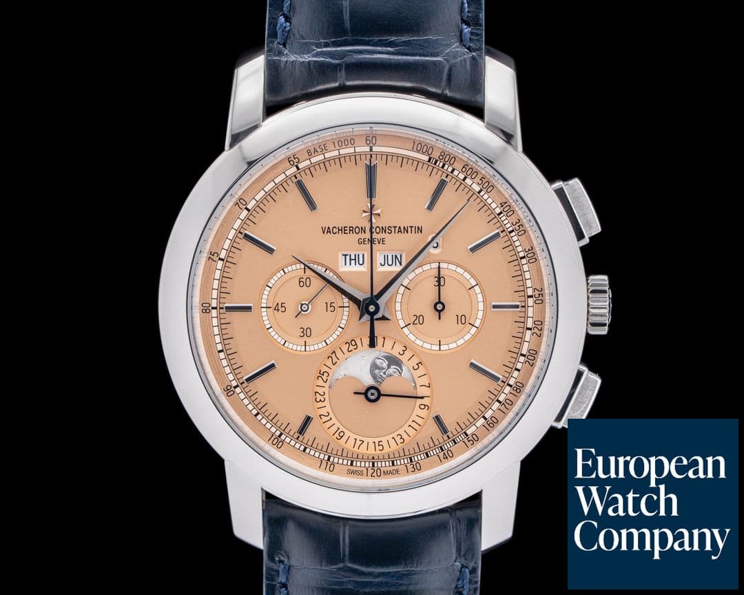 Image of Vacheron Constantin 5000T Traditionnelle Perpetual Calendar Chronograph Platinum Salmon Dial