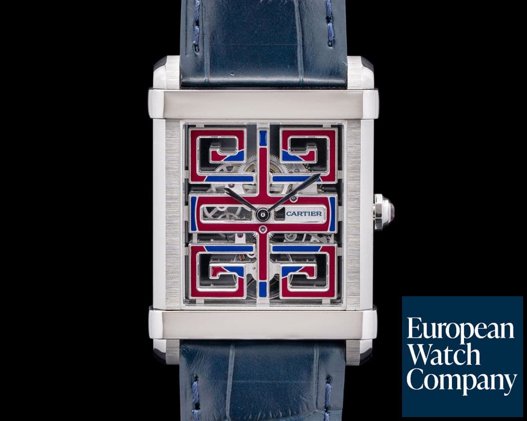 Image of Cartier WHTA0015 Tank Chinoise Skeleton Platinum Skeleton Dial LIMITED