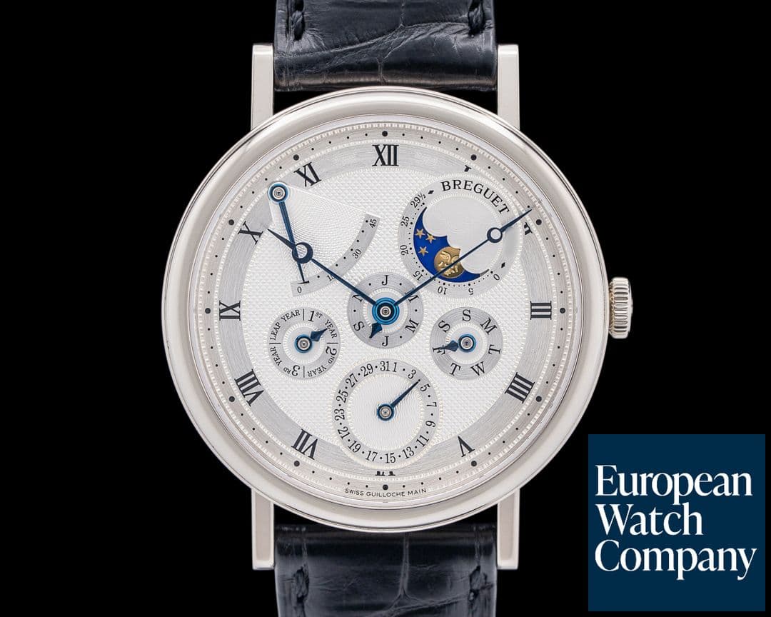Image of Breguet 5327BB Classique Perpetual Calendar 18K White Gold Silver Dial