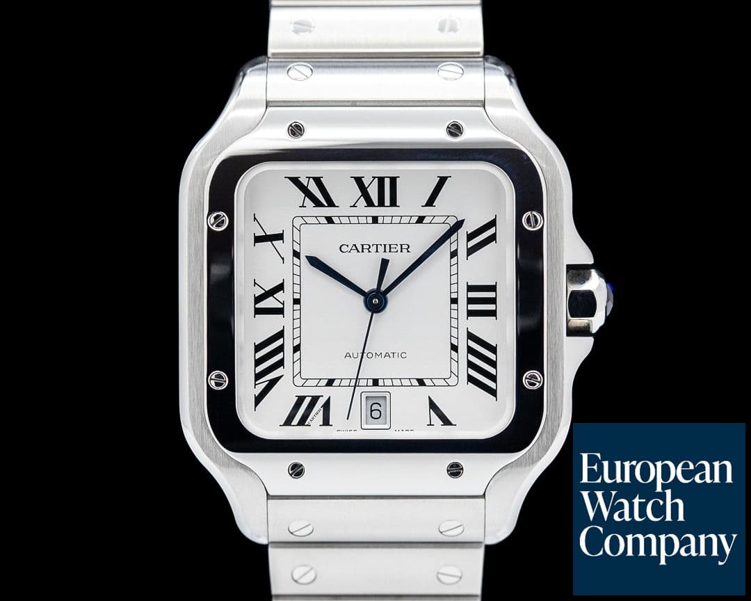 Image of Cartier WSSA0018 Santos de Cartier Large SS Silver Dial