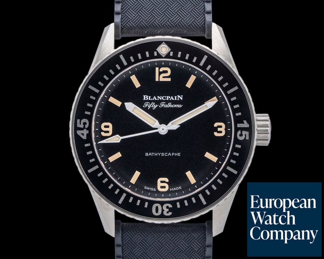 Image of Blancpain 5100-1130-63A Bathyscaphe SS Black Dial HODINKEE LIMITED
