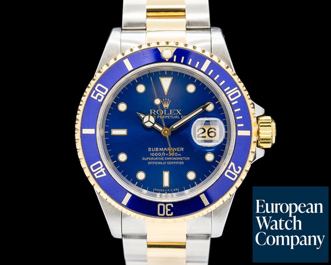 Image of Rolex 16613 Submariner Date 18K Yellow Gold / SS Blue Dial