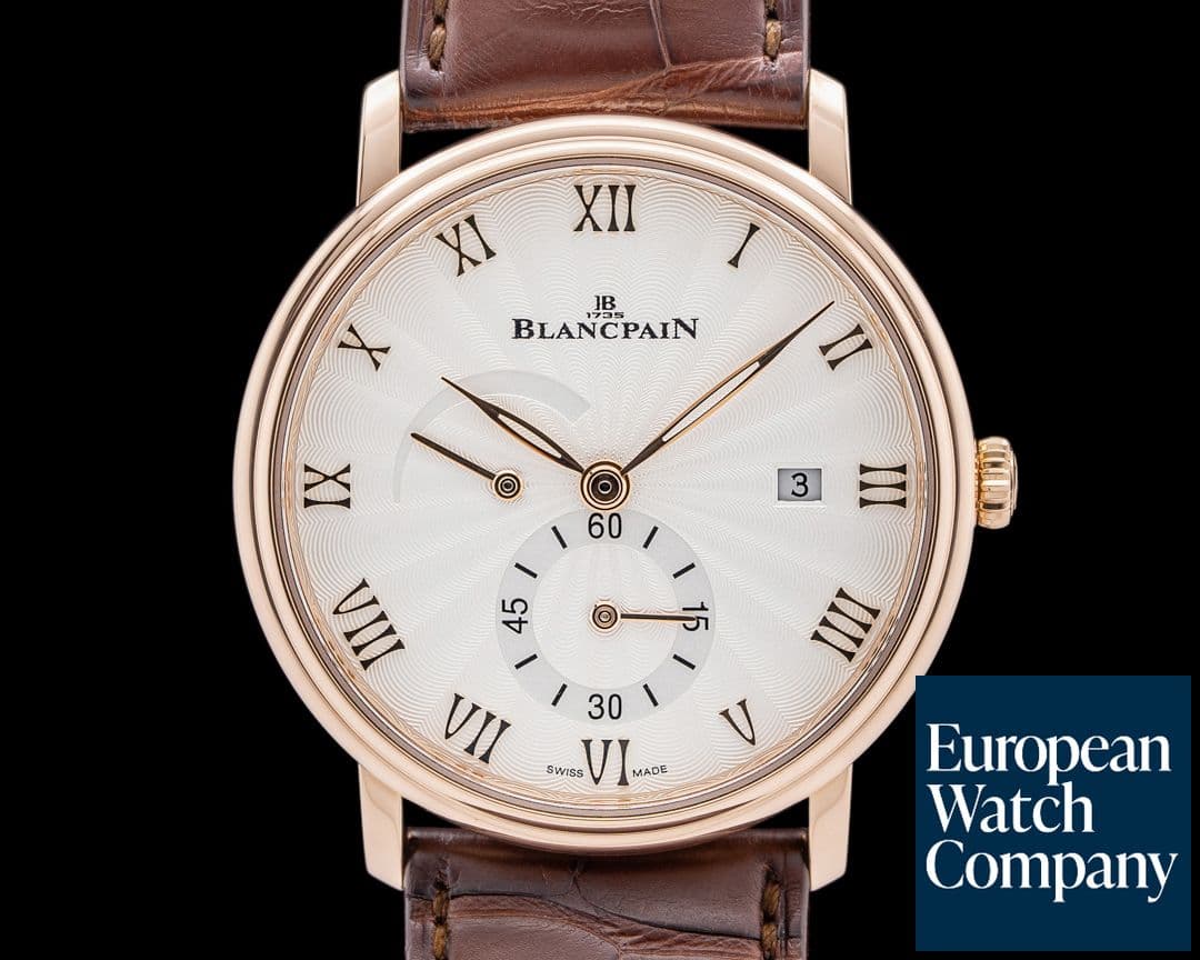 Image of Blancpain 6606A Villeret Ultraplate 18K Rose Gold Opaline Dial