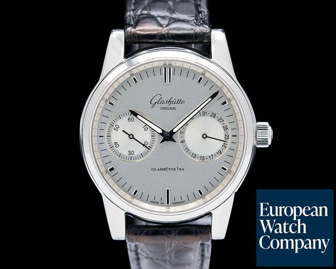 Image of Glashutte Original Senator Hand Date SS Silver Dial